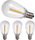 addlon LED Replacement Bulbs 1W S14 4 Pack Waterproof E17 Screw Base for Outdoor LED String Lights Shatterproof...