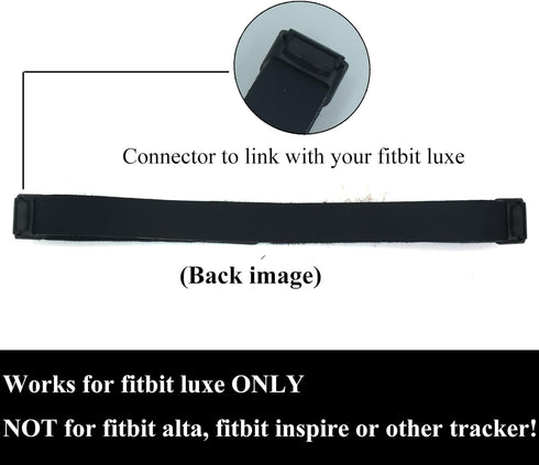 Hook and Loop Ankle Strap for Compatible with Fitbit Luxe Fitness Tracker, Sport Ankle Strap for Men and Women (Black)...