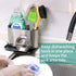 Stainless Steel Sink Caddy, Trendy Kitchen Sink Organizer for Countertop, Sponge Holder & Dish Brush Holder with Drain Tray...