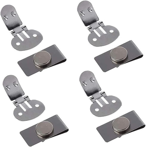 4 Pcs Invisible Magnetic Tie Stay,Anti-Wrinkle Stainless Tie Stay Clips,Magnetic Tie Clips for Men,Shirt Tie Clips Stays Pin,for Men Gifts and Ann...