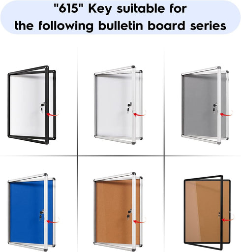 SwanSea 615 Replacement Keys for Bulletin Boards,3 PCS...