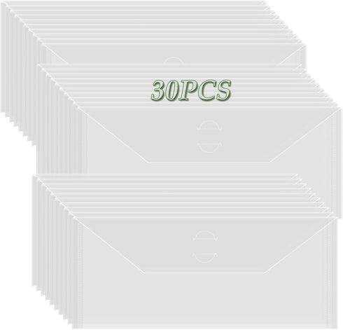 30 Pcs 3.9x9.4inch Stamp & Die Storage Pockets Resealable Clear Plastic Seal Bags Storagefor Cutting Dies Stamp Crafts for DIY Scrapbooking Paper ...