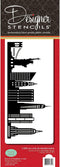New York City Detailed Skyline Cake Stencil Side C1000 by Designer Stencils...