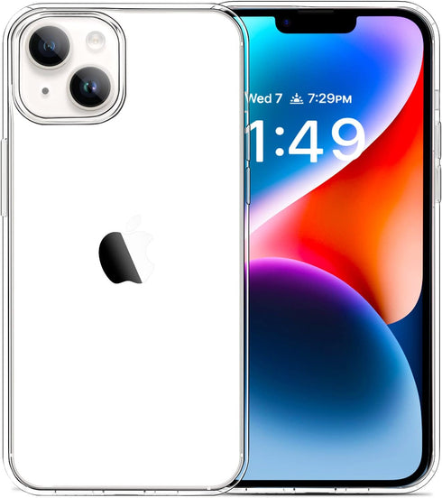 JJGoo Compatible with iPhone 14 Case Clear, Soft Shockproof Protective Slim Thin Phone Bumper Cover Transparent Phone Case...