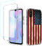 Case for Redmi 9A M2006C3LG/Redmi 9i M2006C3LII Case with Tempered Glass Screen Protector, Full Body Cute Floral Bumper Shockproof Protective Phon...