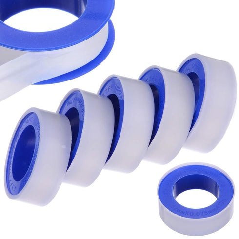 Plumbers Duct Tape, 5 Rolls 1/2 Inch(W) X 520 Inches(L) Teflon Tape - PTFE Pipe Sealant Tape Flex Seal Tape Waterproof Plumbers Tape (1/2 by 520 I...