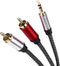3.5mm to 2RCA Audio Cable 10ft,Nylon-Braided 3.5mm AUX to 2RCA Audio Cable for Stereo Receiver Speaker Smartphone Tablet HDTV MP3 Player & More St...