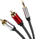 3.5mm to 2RCA Audio Cable 10ft,Nylon-Braided 3.5mm AUX to 2RCA Audio Cable for Stereo Receiver Speaker Smartphone Tablet HDTV MP3 Player & More St...