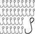 T Tulead 30PCS S-Hooks Small Metal Hanging Hooks 1.6" Black for Bedroom,Bathroom,Kitchen,Office...