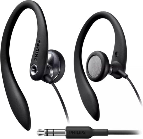 PHILIPS SHS3200BK/37 Flexible Earhook Headphones, Black......