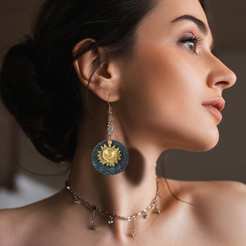 10 Pairs Vintage Dangle Earrings for Women Boho Jewelry Set Sunflower Geometric Teardrop Earring Christmas Gifts...