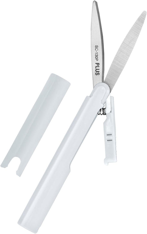 Plus Pen Style Compact Twiggy Scissors with Cover, White (34609)...