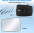 BDFHYK Driver Left Side Heated Mirror Glass Compatible with Dodge Ram 1500 2500 2009-2018 Side View Exterior Mirror with Backing Plate, Replaces 6...