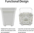 10 Pcs White Plant Nursery Pots with Clear Humidity Dome- 4 inch Plastic Gardening Pot Plant Container- Seed Starting Pot with Drain Holes for See...