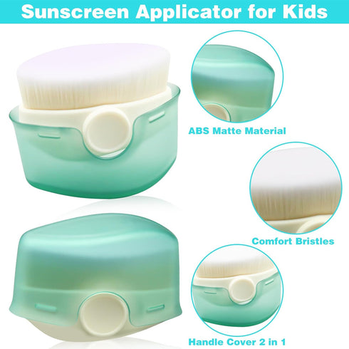 2Pcs Sunscreen Applicator for Kids, Sunscreen Brush Sunblock Applicator for Kids, Sun Lotion Applicator Kids Sunscreen Applicator with Protective ...