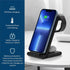 MMOBIEL Wireless Charger Compatible with iPhone, Apple Watch and AirPods - Foldable 3-in-1 Wireless Charging Station Compatible with Qi Magsafe Ch...