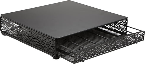 Mind Reader Single Serve Coffee Pod Drawer, 36 Pod Capacity, Countertop Organizer, Metal, 12.75" L x 13" W x 3" H, Black...