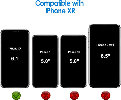 JETech Case for iPhone XR 6.1-Inch, Non-Yellowing Shockproof Phone Bumper Cover, Anti-Scratch Clear Back (Red)...