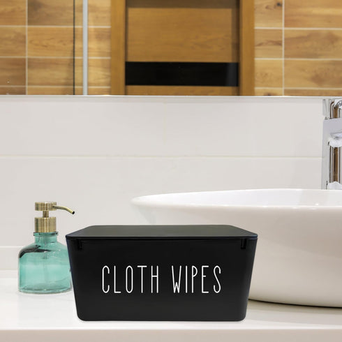 Cloth Wipes Dispenser,8.2L x 4.9W x 3.9H inches,Cloth Baby Face Wipes Container for Homemade Reuseable Diaper Wipes Storage Box Essential for Clot...