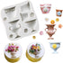 9-Cavity Flower Pots Urns Silicone Fondant Mold Flower Vase Gum Paste Mold for Sugar Paste Wedding Party Cupcake Cake Decorating Topper Decoration...