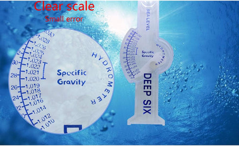 ZRM&E Seawater Hydrometer for Aquarium Aquaculture Seawater Densimeter Ocean Hydrometer Salinity Meter for Fish Tank Salinity Specific Gravity Tes...