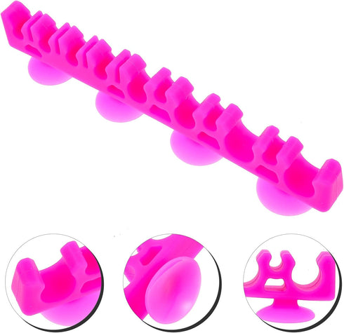 1Pcs Silicone Make up Brush Holder Cosmetic Brush Drying Rack Silicone Makeup Brush Storage Rack Bursh Display Stand with Suction Cup for Bursh an...