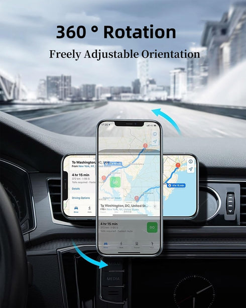 for MagSafe Car Mount Charger, 15W Fast Charging LED Magnetic Wireless Car Charger for iPhone 15 Pro Max Plus Mini/14/13/12...