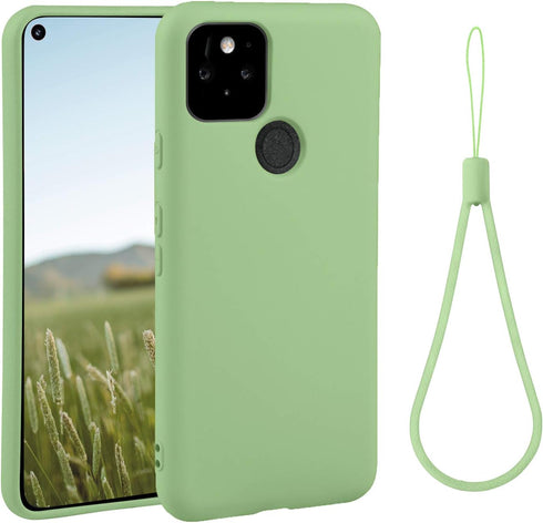 ABITKU Compatible with Google Pixel 5 Case,Slim Silicone Gel Rubber Case Cover (with Microfiber Lining) Full Body Shockproof Design for Google Pix...
