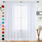 SpaceDresser Basic Rod Pocket Sheer Voile Window Curtain Panels White 2 Panels 52 Width 84 Inch Long for Kitchen Bedroom Children Living Room Yard...