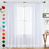 SpaceDresser Basic Rod Pocket Sheer Voile Window Curtain Panels White 2 Panels 52 Width 84 Inch Long for Kitchen Bedroom Children Living Room Yard...