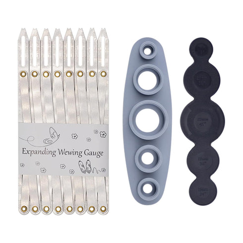 Expanding Sewing Gauge, Sewing Ruler with Universal Tool for Fabric Cover Button Aluminum Sewing Gauge Button Guide Spacing Device for Buttons Ple...