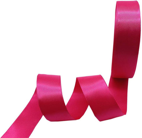 1 1/2 Inch Wide Double Face Satin Ribbon No Fading Woven Ribbon - 25 Yard (175-Hot Pink)...