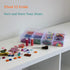 BangQiao 2 Pack Fixed 12 Grids Clear Plastic Organizer Sorting Tray and Transparent Storage Divider Box Container Case for Hardware, Craft, Sewing...