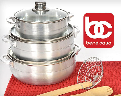 Bene Casa - Fine Filter Aluminum Oil Strainer and Dispenser (1 Quart) - Includes Stay-tight Lid and Long-grip Handle - Dishwasher Safe...