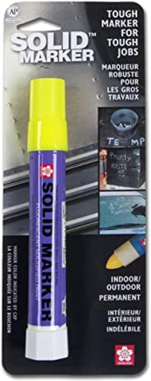 Sakura Solid Paint Markers - Permanent Marker Paint Pens - Window, Wood, & Glass Marker - Fluorescent Lemon Paint - 3 Pack...