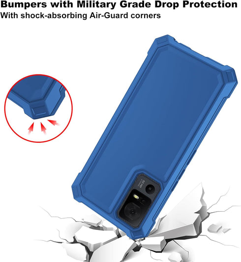 Ailiber for TCL 40 XE Phone Case, TCL 40 X Case with Screen Protector, 2 Layer Structure Protection, Shock-Absorbing Corner TPU Bumper, Slim Silic...