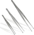 3Pcs Stainless Steel Tweezer Set (8" 10" 12"), Long Tweezers with Precision Serrated Straight Tips, Non-slip Multitool Tweezer for Cooking, Repair...