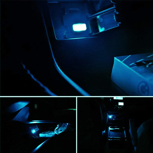 iJDMTOY Aqua Ice Blue USB Plug-in Miniature/Nano LED Car Interior Ambient Accent Lighting Kit...