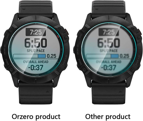 Orzero (4 Pack) Compatible for Garmin Fenix 8 AMOLED 47mm/AMOLED 51mm/Forerunner 955/Forerunner 955 Solar/Fenix 6X Pro/6X Pro Solar Screen Protect...
