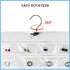 1-Pack Hanging Jewelry Organizer 80-Pocket Dual-sided Jewelry Storage for Earring Necklace Bracelet Ring and more, White...