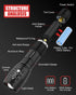 Victoper LED Flashlight 2 Pack, Bright 2000 Lumens Tactical Flashlights High Lumens with 5 Modes, Waterproof Zoomable Flash Light for Outdoor, Gif...