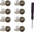 8 Sets Replacement Jean Buttons,No Sew Removable Metal Button for Jeans,17mm Button Repair Kit with Screwdriver in Plastic Storage Box.Fit for Any...