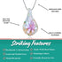 Handmade Murano Inspired Blown Glass Lampwork Art Flower Teardrop Necklace Pendant for Women ? Handcrafted Artisan Hypoallergenic Italian Style Je...