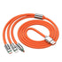 Orange 3 in 1 Multi USB Cable 100W Multi Charger Cable Fast Charging Cable Fast and Stable Charging to Various Mobile Phones with Type-C/Android/C...