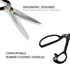 Fabric Scissors Professional Tailor Scissors, 10 Inch Heavy Duty Sewing Scissors for Fabric Cutting, Dressmaking Manganese Steel Tailor Shears Sha...