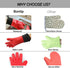 Comsmart BBQ Gloves, Heat Resistant Silicone Grilling Gloves, Long Waterproof BBQ Kitchen Oven Mitts with Inner Cotton Layer for Barbecue, Cooking...