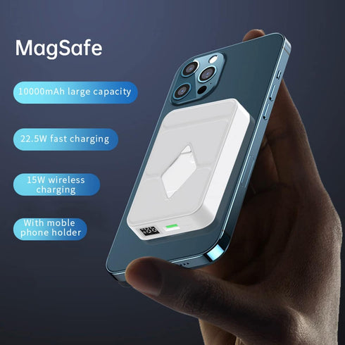 Portable Charger, 10000 mAh Magnetic Wireless Power Bank Battery Pack 15W Fast Charging with Foldable Stand for iPhone15/iPhone15pro/iPhone 15 pro...