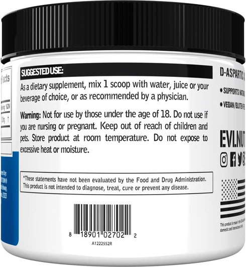 D Aspartic Acid Testosterone Booster for Men - 3120mg DAA D-Aspartic Acid Pre Workout Powder Muscle Builder for Men 3.12g - Men's Health Supplemen...