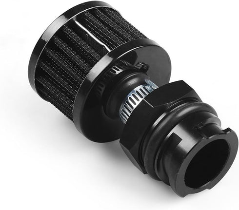 Dyno Racing Aluminum Billet Valve Cover Adapter Oil Cap Breather Fitting AN10 & Filter Accessory Compatible With LX LSX LS1 LS2 LS3 LS6 LS7...