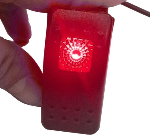XT AUTO 12V 20 Amp 3pins Red Light Rocker Switch Kit 5-pack...